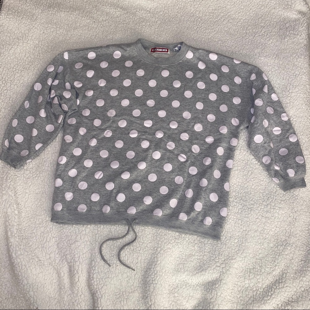 Oversized Grey Polka Dot Sweater